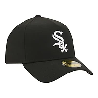 Men's New Era  Black Chicago White Sox A-Frame 59FORTY Fitted Hat