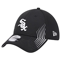 Casquette flexible Active Dash Mark 39THIRTY des Chicago White Sox New Era pour hommes, noire