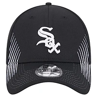 Casquette flexible Active Dash Mark 39THIRTY des Chicago White Sox New Era pour hommes, noire