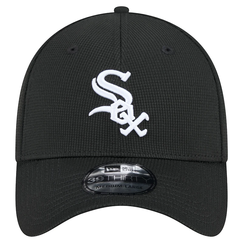 Casquette flexible Active Pivot 39THIRTY New Era pour hommes, noire, Chicago White Sox