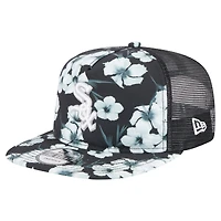 Men's New Era Black Chicago White Sox Adventure Pattern Golfer Trucker Snapback Hat