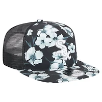 Men's New Era Black Chicago White Sox Adventure Pattern Golfer Trucker Snapback Hat