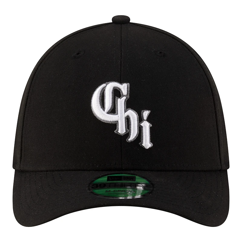 Men's New Era  Black Chicago White Sox Alternate Player Replica 39THIRTY M-Crown Flex Hat