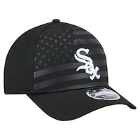 Men's New Era Black Chicago White Sox American Flag 9FORTY M-Crown A-Frame Adjustable Hat