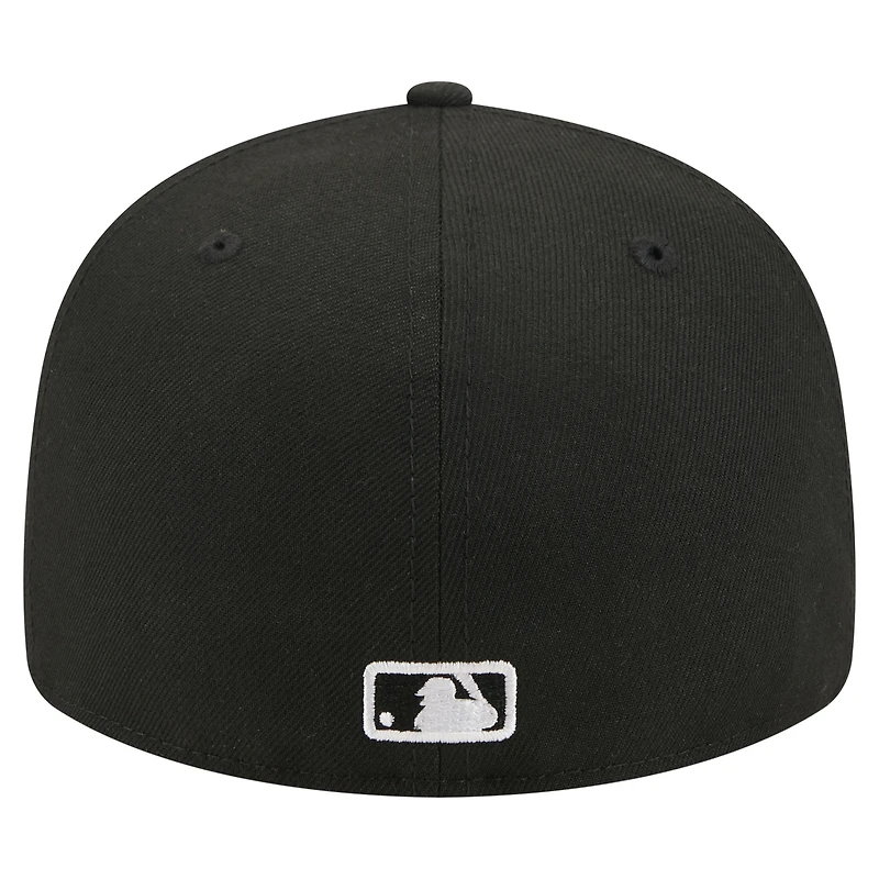 Men's New Era Black Chicago White Sox Americana Bald Eagle Pre-Curved 59FIFTY Fitted Hat