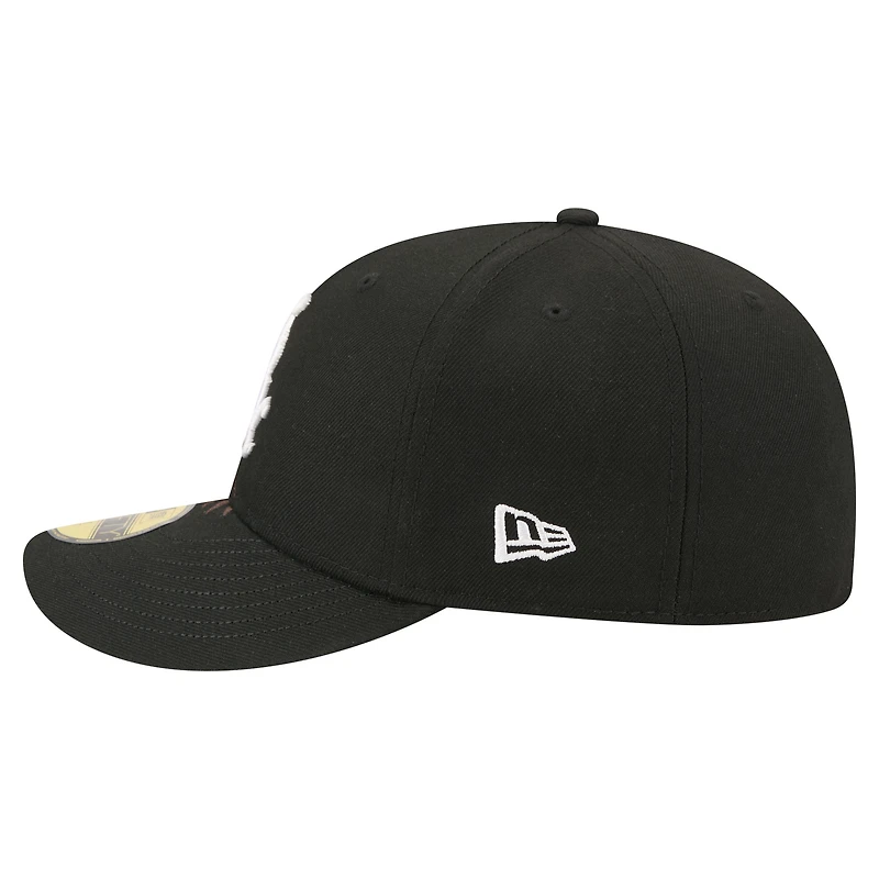 Men's New Era Black Chicago White Sox Americana Bald Eagle Pre-Curved 59FIFTY Fitted Hat