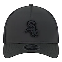 Casquette trucker New Era 9FORTY pour homme, noire, avec logo Chicago White Sox et monture M-Crown A-Frame.