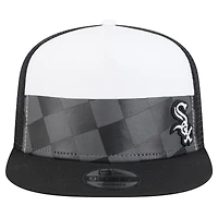 Men's New Era Black Chicago White Sox Checkmate Trucker 9FIFTY Snapback Hat