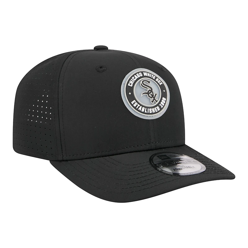 Casquette ajustable New Era noire pour homme Chicago White Sox Circle 9SEVENTY