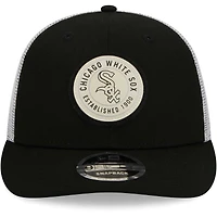 Men's New Era Black Chicago White Sox Circle Trucker Low Profile 9FIFTY Snapback Hat