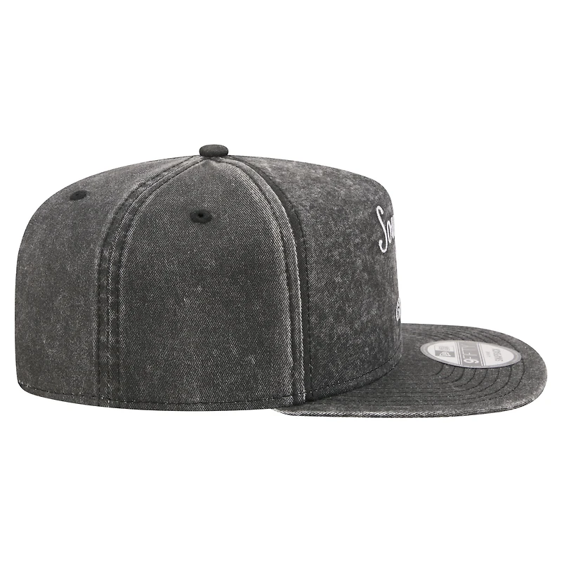 Men's New Era Black Chicago White Sox City Slogan A-Frame 9FIFTY Snapback Hat