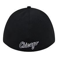 Casquette New Era noire Chicago White Sox Dash 39THIRTY Flex pour homme