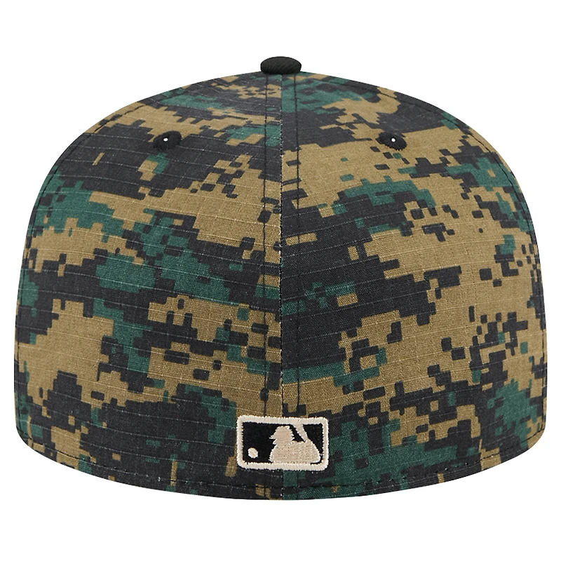 Men's New Era Black Chicago White Sox Digi Camo 59FIFTY Fitted Hat