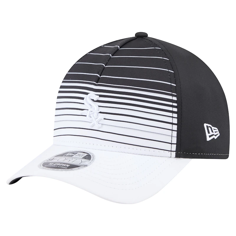 Men's New Era Black Chicago White Sox Gradient 9FORTY M-Crown Adjustable Hat