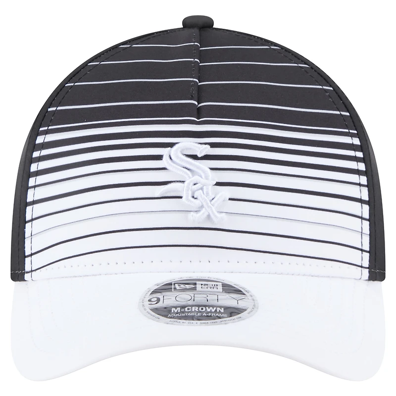 Men's New Era Black Chicago White Sox Gradient 9FORTY M-Crown Adjustable Hat