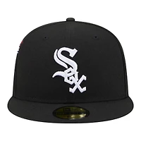 Casquette ajustée New Era noire pour homme Chicago White Sox Hidden Hit 59FIFTY