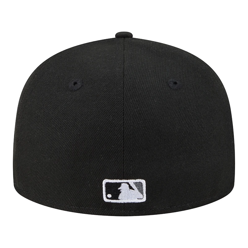 Casquette ajustée New Era noire pour homme Chicago White Sox Hidden Hit 59FIFTY