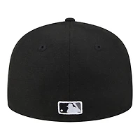 Casquette ajustée New Era noire pour homme Chicago White Sox Hidden Hit 59FIFTY