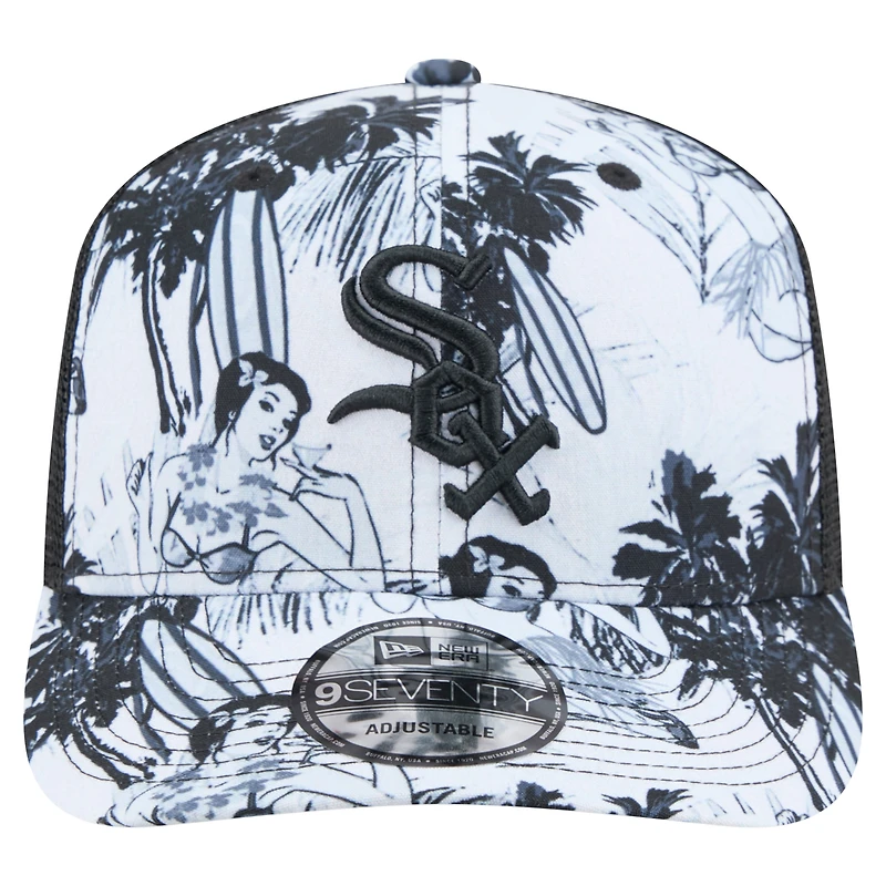 Casquette ajustable Hula Trucker 9SEVENTY noire des Chicago White Sox pour homme de New Era