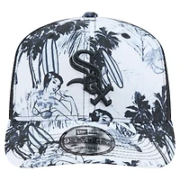 Casquette ajustable Hula Trucker 9SEVENTY noire des Chicago White Sox pour homme de New Era