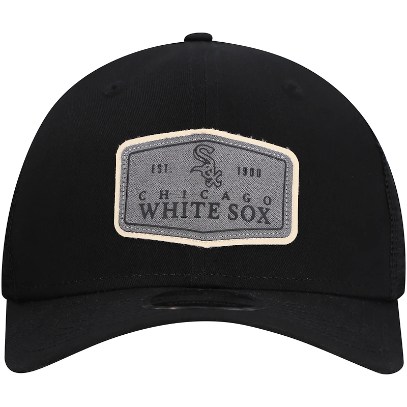 Men's New Era Black Chicago White Sox Labeled 9SEVENTY Stretch-Snap Adjustable Hat