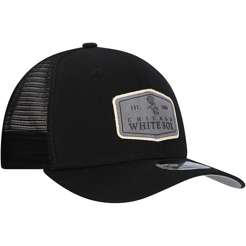 Men's New Era Black Chicago White Sox Labeled 9SEVENTY Stretch-Snap Adjustable Hat