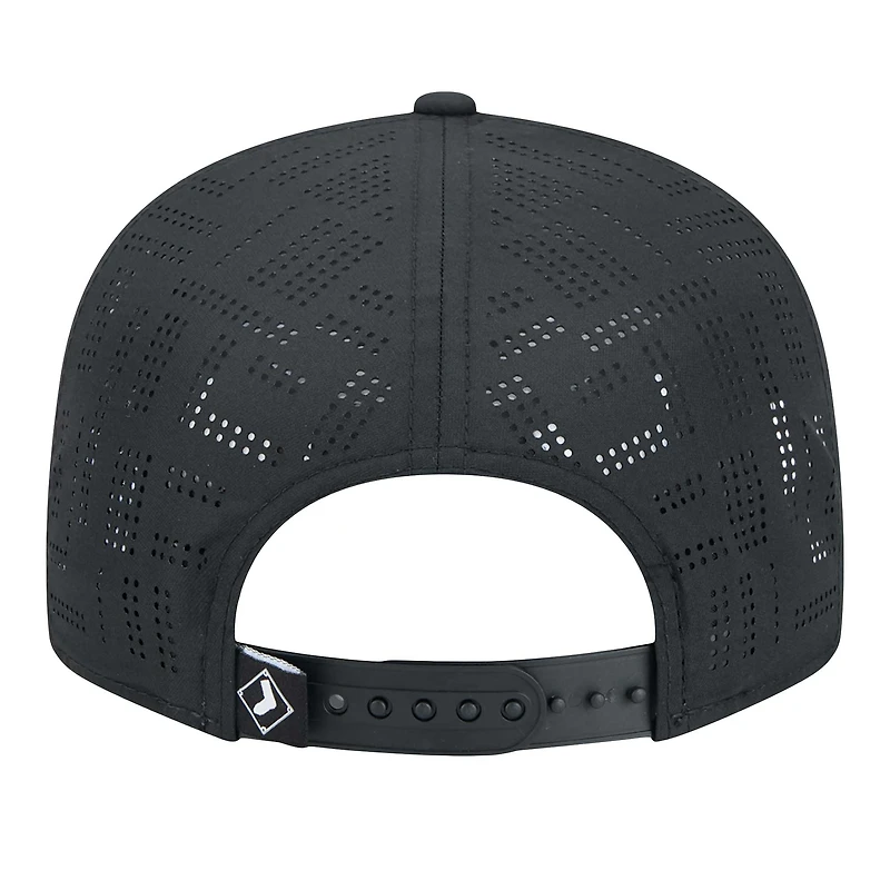 Casquette Snapback 9FIFTY découpée au laser noire Chicago White Sox de New Era pour homme