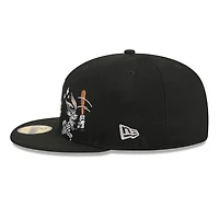 Casquette ajustée New Era 59FIFTY noire pour homme, Chicago White Sox, Looney Tunes Bugs Bunny