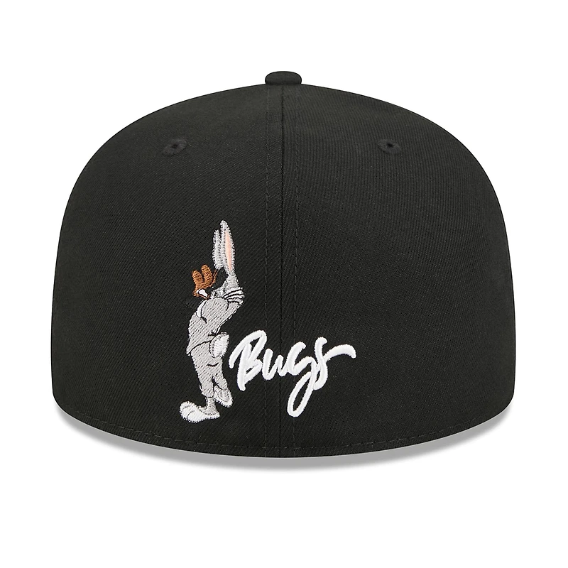 Men's New Era Black Chicago White Sox Looney Tunes Bugs Bunny 59FIFTY Fitted Hat