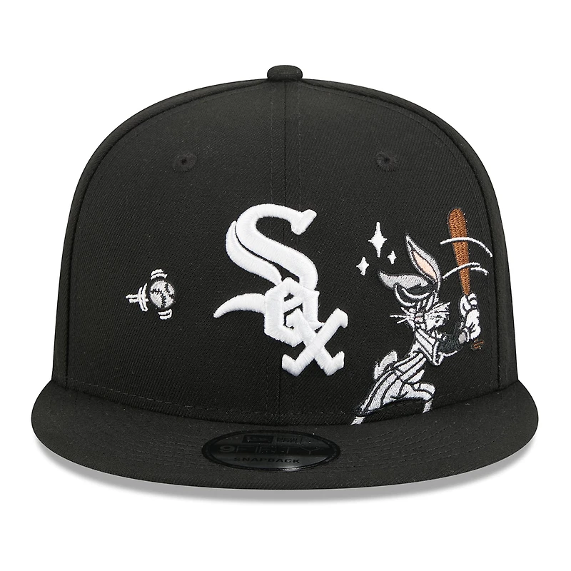Casquette snapback New Era 9FIFTY noire pour homme, Chicago White Sox