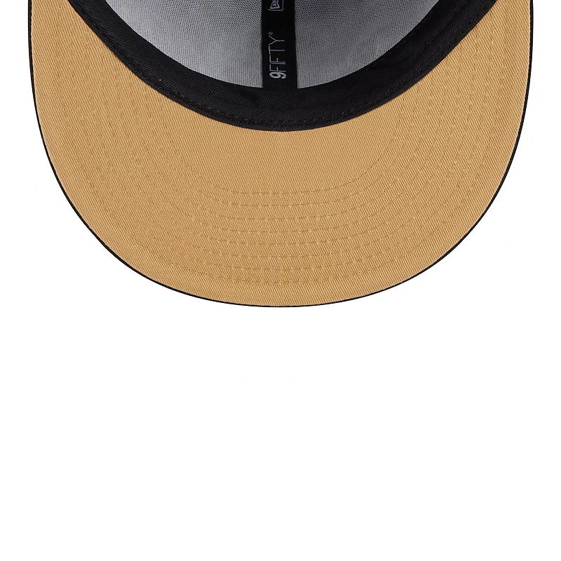 Men's New Era Black Chicago White Sox Looney Tunes Tasmanian Devil 9FIFTY Snapback Hat