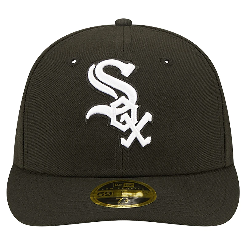 Casquette ajustée 59FIFTY Low Profile des Chicago White Sox New Era pour hommes, noire