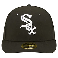 Casquette ajustée 59FIFTY Low Profile des Chicago White Sox New Era pour hommes, noire