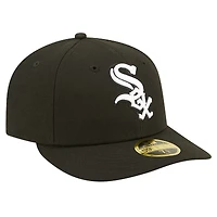 Casquette ajustée 59FIFTY Low Profile des Chicago White Sox New Era pour hommes, noire
