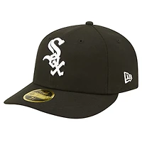 Casquette ajustée 59FIFTY Low Profile des Chicago White Sox New Era pour hommes, noire