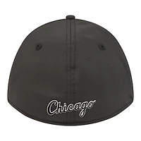 Casquette New Era noire Chicago White Sox métallisée 39THIRTY M-Crown Flex pour homme