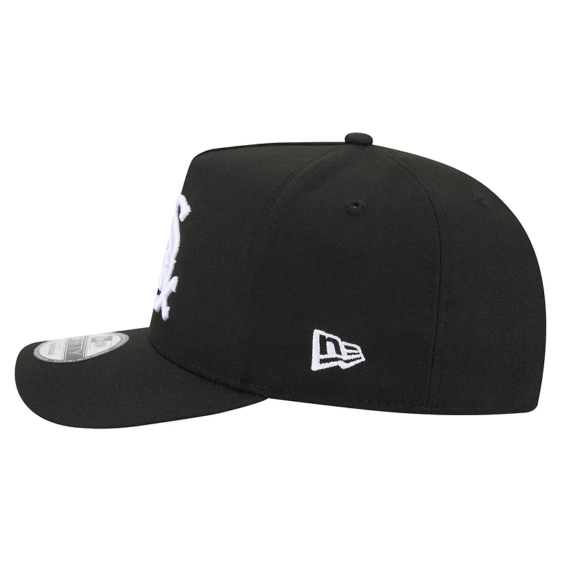 Men's New Era Black Chicago White Sox Motion A-Frame 9FIFTY Snapback Hat
