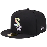 Casquette ajustée 59FIFTY Black Chicago White Sox New Era pour homme