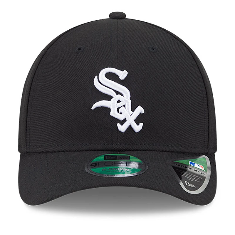 Men's New Era Black Chicago White Sox Player Replica 9FORTY Adjustable Hat