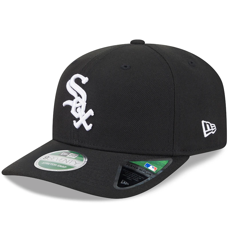 Men's New Era Black Chicago White Sox Player Replica 9SEVENTY Adjustable Hat