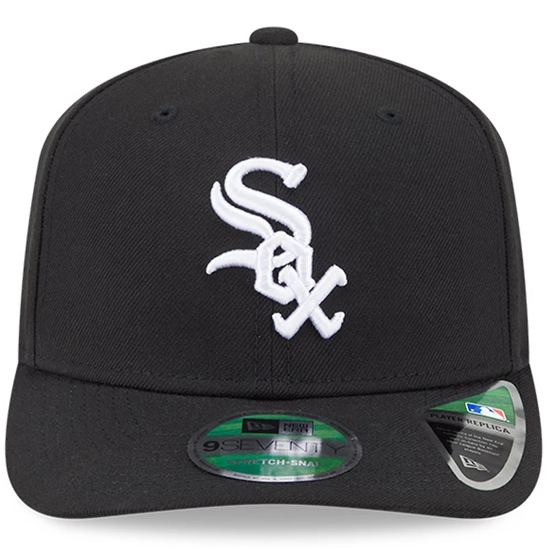 Men's New Era Black Chicago White Sox Player Replica 9SEVENTY Adjustable Hat