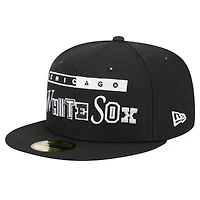 Casquette ajustée Ransom 59FIFTY Chicago White Sox noire New Era pour homme