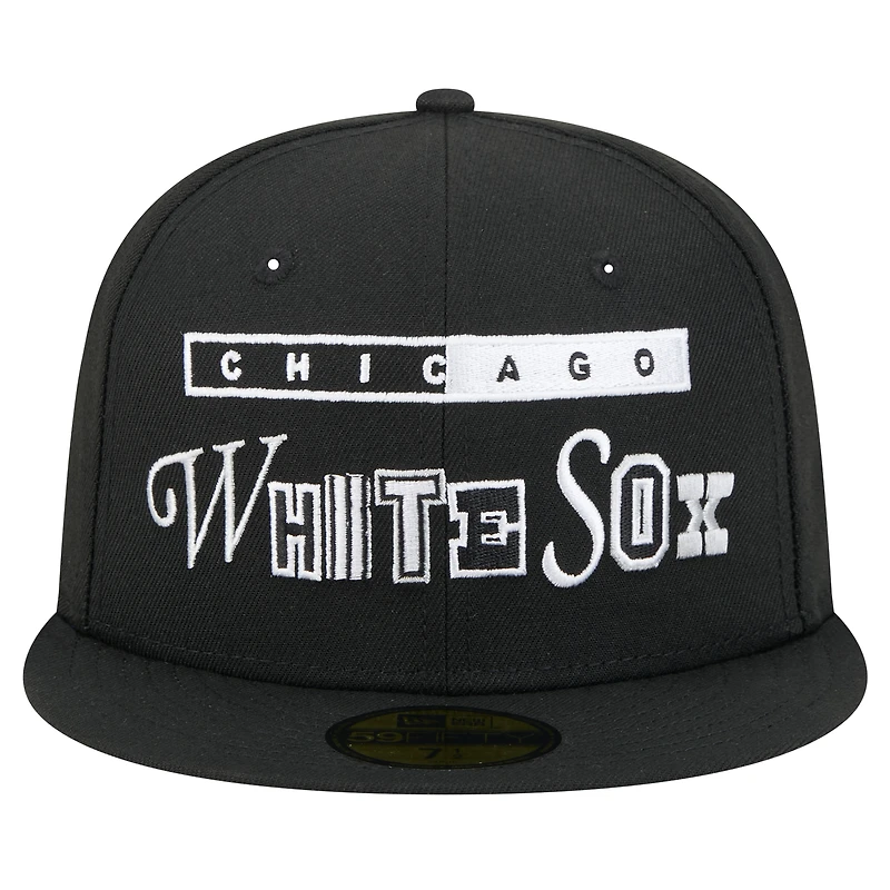 Men's New Era Black Chicago White Sox Ransom 59FIFTY Fitted Hat