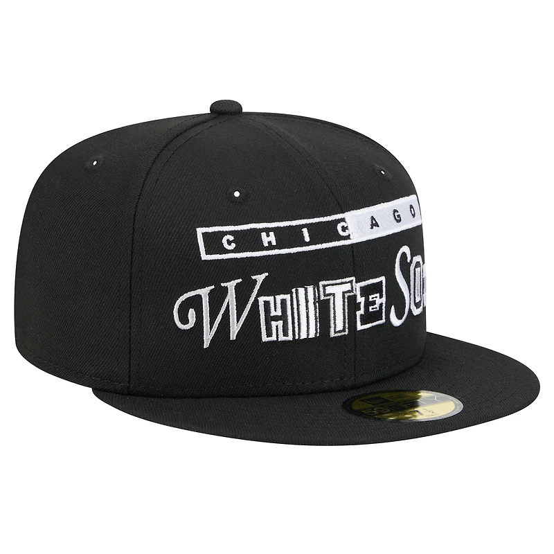 Men's New Era Black Chicago White Sox Ransom 59FIFTY Fitted Hat