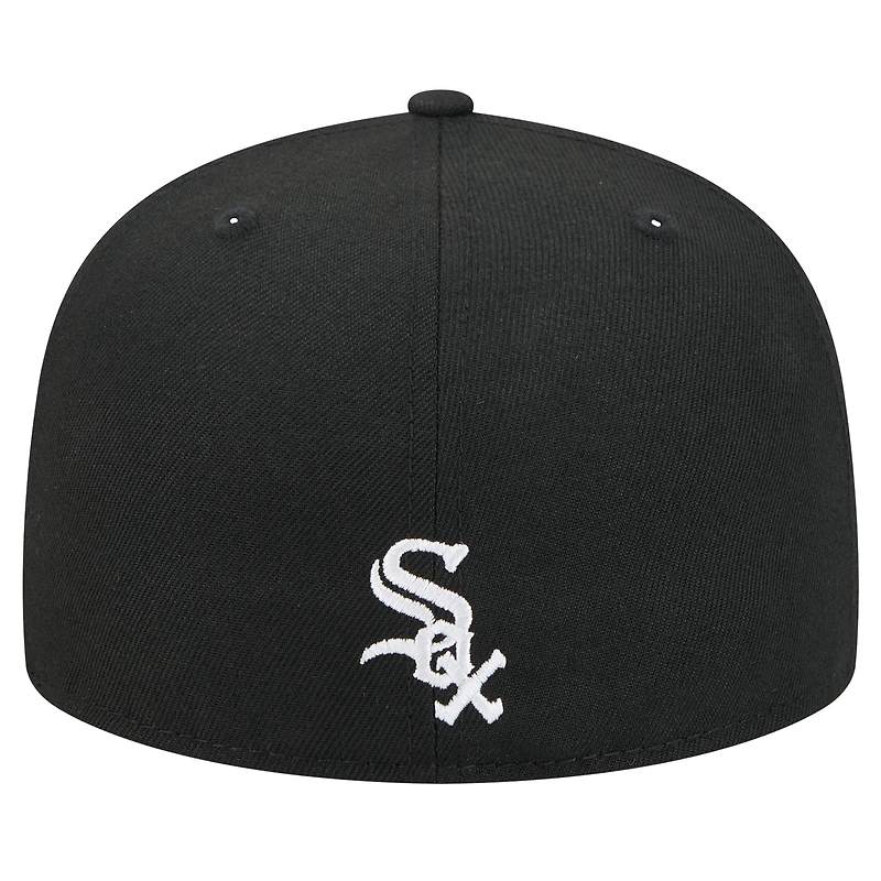 Casquette ajustée Ransom 59FIFTY Chicago White Sox noire New Era pour homme