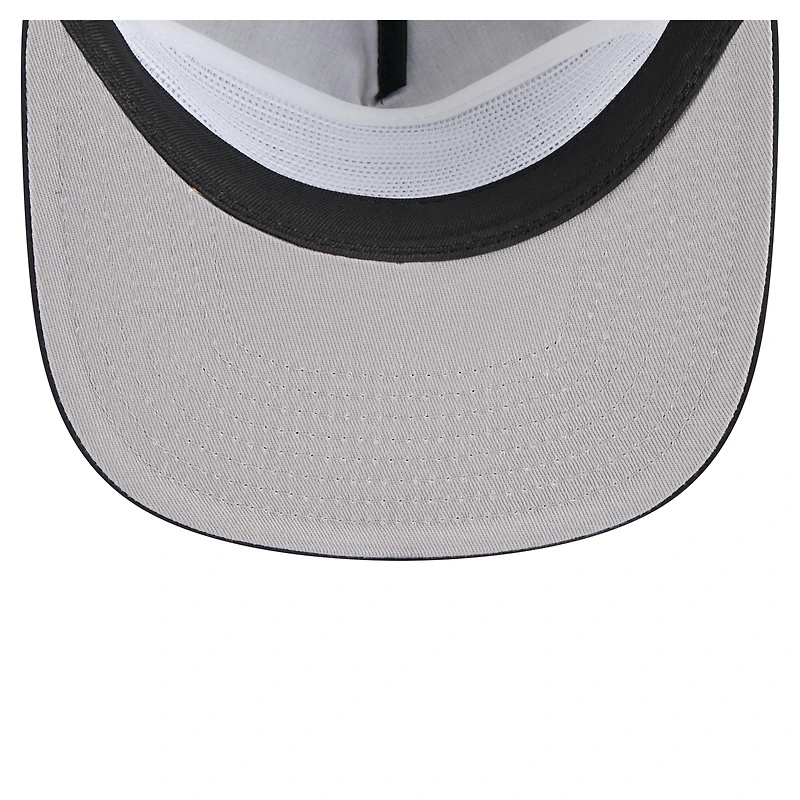 Casquette de golf ajustable New Era noire Chicago White Sox Retro Satin pour homme