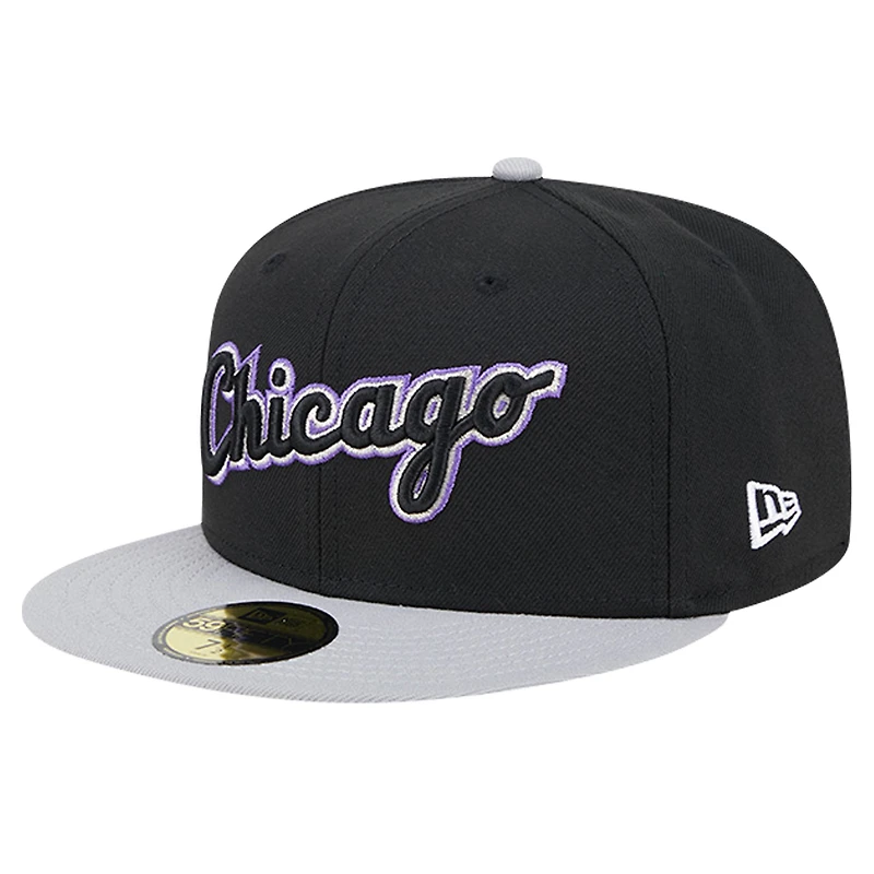 Casquette ajustée 59FIFTY New Era pour homme, noir, Chicago White Sox Retro Spring Training