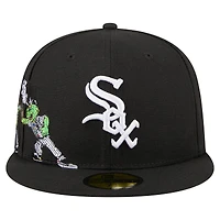 Men's New Era Black Chicago White Sox Run Mascot 59FIFTY Fitted Hat