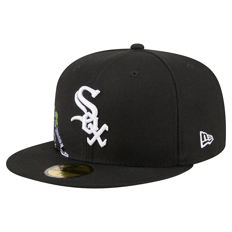 Men's New Era Black Chicago White Sox Run Mascot 59FIFTY Fitted Hat