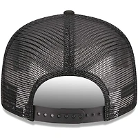 Men's New Era Black Chicago White Sox Scratch Squared Trucker 9FIFTY Snapback Hat